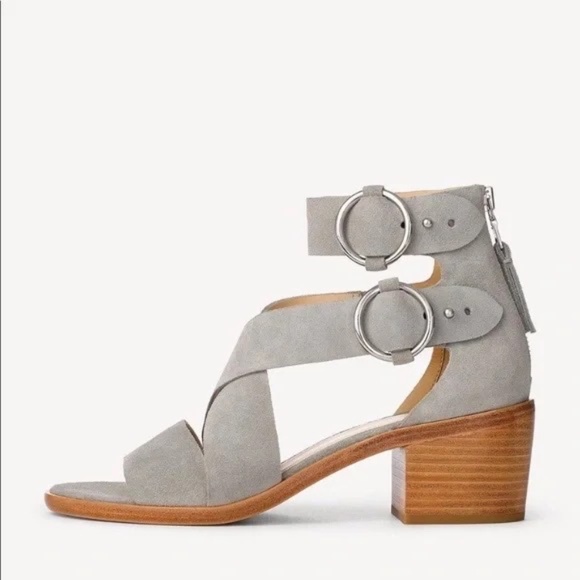 Rag & Bone Mari Strappy Sandal in Grey Suede Sz 7.5 - Picture 1 of 13